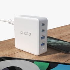 DUDAO A100EU GaN punjač 2x USB-C / 2x USB 100W, bijela