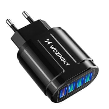 MG WWCUAB punjač 4x USB 48W QC, crno