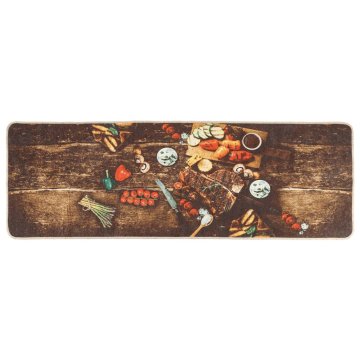 Vidaxl Kuhinjski tepih raznobojni 60 x 180 cm perivi i