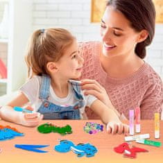 Netscroll Komplet dječje dekice u obliku repa sirene koja svijetli u mraku i seta za izradu privjesaka, MermaidArtCraft