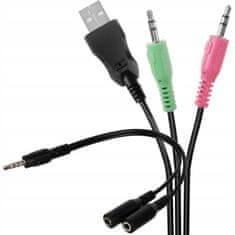 Malatec Pro LED RGB slušalice za igru 5.1 s USB AUX + adapter mikrofon