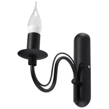 Lumi Beron 1 E14 crna zidna lampa 02.108.20