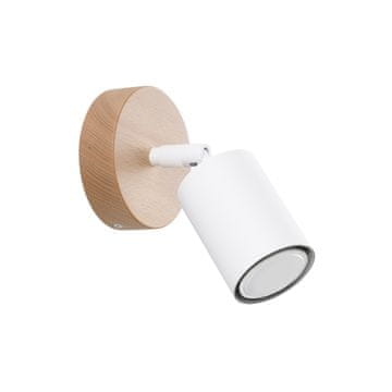 Sollux Zidna lampa verdo 1 GU10 bijelo drvo SL.1285