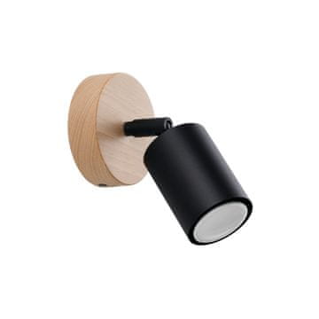 Sollux Zidna lampa verdo 1 GU10 crno drvo SL.1290