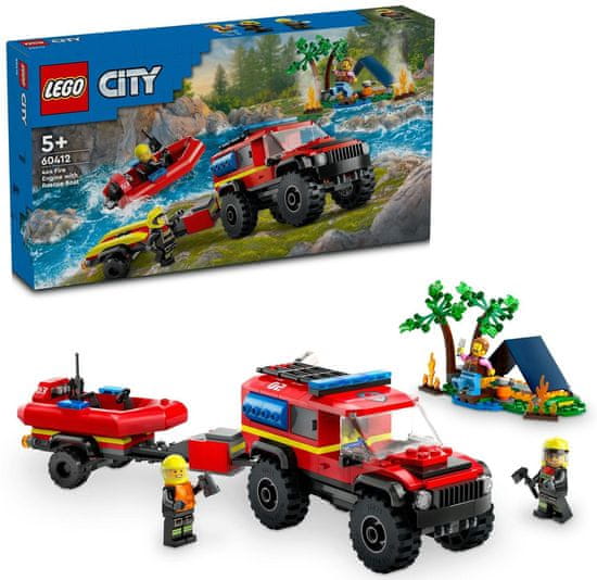 LEGO City 60412 Vatrogasno vozilo 4x4 i čamac za spašavanje