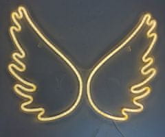 Forever Wings Neon LED svjetlo, ukrasno, podesiva svjetlina, USB, on/off prekidač, bijelo-žuta