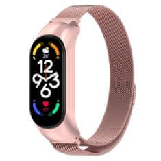 BStrap Milanese remen za Xiaomi Mi Band 7, rose gold