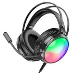 Borofone BO108 gaming slušalice USB / 3.5mm jack, crno