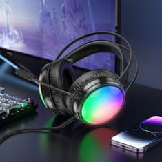 Borofone BO108 gaming slušalice USB / 3.5mm jack, crno