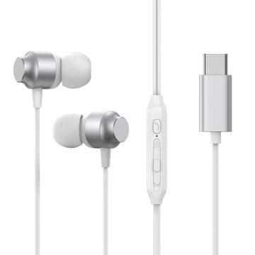 Joyroom JR-EC06 slušalice USB-C, srebro