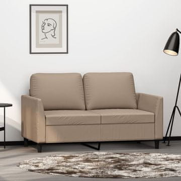 Vidaxl Dvosjed, Cappuccino, 120 cm, Implicitna koža