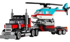 Creator 31146 kamion s ravnom platformom i helikopter