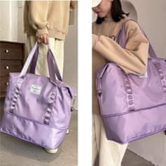 VIVVA® Potovalna torba, zložljiva torba, potovalka (42 x 28 x 22 cm) | BAGPLUS, ljubičasta