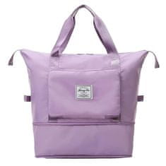 VIVVA® Potovalna torba, zložljiva torba, potovalka (42 x 28 x 22 cm) | BAGPLUS, ljubičasta