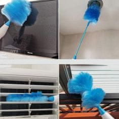 HOME & MARKER® Električna rotirajuća četka za prašinu, 2 nastavka, fleksibilna i antistatička za teško dostupna mjesta | DUSTER
