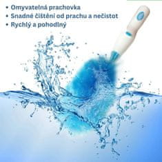 HOME & MARKER® Električna rotirajuća četka za prašinu, 2 nastavka, fleksibilna i antistatička za teško dostupna mjesta | DUSTER