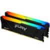 Kingston Fury Beast RGB memorija (RAM), 64 GB (2x 32 GB kit), DDR4, 3200 MHz, CL16, DIMM (KF432C16BB2AK2/64)