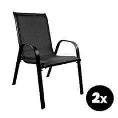 Aga 2x Vrtne stolice MR4400BC-2 Crna