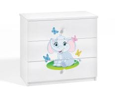 Furnitura DREAMY LADIČAR SLON (VIŠE BOJA)-Bijela