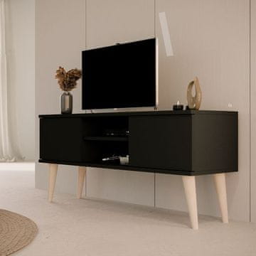 Furnitura TV ORMARIĆ TORONTO 120 CM - CRNA