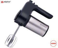 Alpina ručni mikser, 400 W, crna srebrna