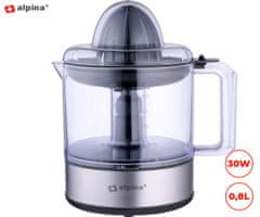 Alpina sokovnik za citruse, 30 W, 800 ml, crna srebrna