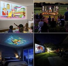 Dexxer Prijenosni WiFi LED projektor HDMI USB AV i zvučnik 100 "