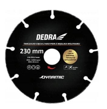 Dedra Univerzalna rezna ploča od volfram karbida za drvo i plastiku 230×22,2 mm