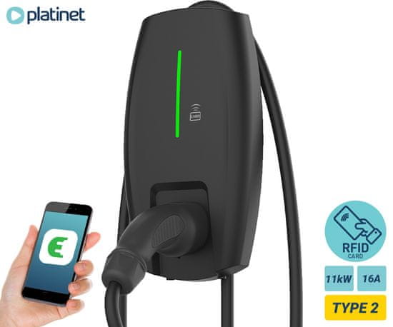 Platinet PWB11KWS EV stanica za punjenje električnih vozila, 7 m kabel
