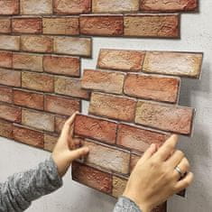 HOME & MARKER® Samoljepljive 3D tapete u izgledu cigle, PVC zidne obloge 10 kom (0,9 m²), otporne na vlagu | NYBRICK