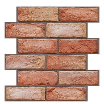 HOME & MARKER® Samoljepljive 3D tapete u izgledu cigle, PVC zidne obloge 10 kom (0,9 m²), otporne na vlagu | NYBRICK