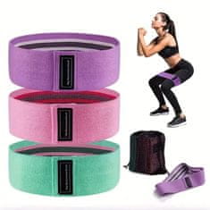 SOLFIT® Elastične trake za vježbanje (3 kom) s torbicom – otporne trake za noge, stražnjicu i pilates | FITSTRAPS