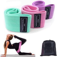 SOLFIT® Elastične trake za vježbanje (3 kom) s torbicom – otporne trake za noge, stražnjicu i pilates | FITSTRAPS