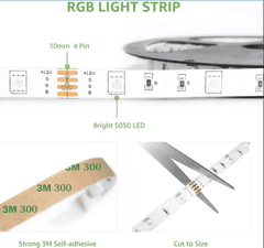 RGB LED traka s daljinskim upravljačem, vodootporna IP44, 300 LED dioda, 5 m