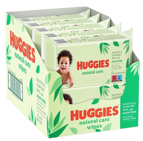 Huggies vlažne maramice Natural Care, 10 x 56 komada