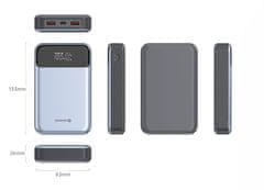 SWISSTEN prijenosna baterija, 20000 mAh, 100 W, srebrna