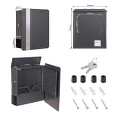 Wiltec Poštenik s Anthracit + Inox V54 zapisnik
