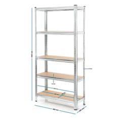 Wiltec Metalni regal 90x40x180cm bez vijaka 175kg po polici