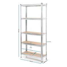 Wiltec Metalni regal 75x30x174cm bez vijaka 175kg po polici
