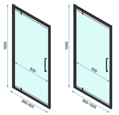 REA Tuš kabina REA Rapid Swing Chrom