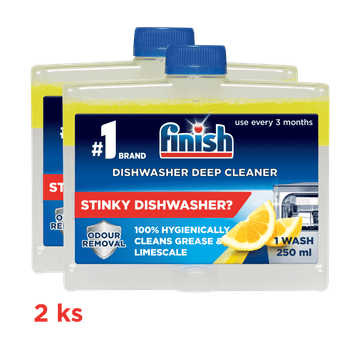 Finish Lemon Sparkle Sredstvo za čišćenje perilice posuđa, 2 x 250 ml