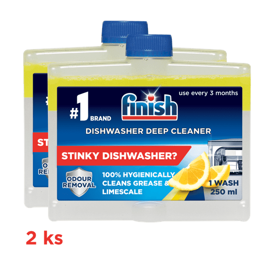 Finish Lemon Sparkle Sredstvo za čišćenje perilice posuđa, 2 x 250 ml