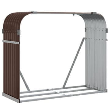 Vidaxl Držač za cjepanice smeđi 120x45x100 cm od pocinčanog čelika
