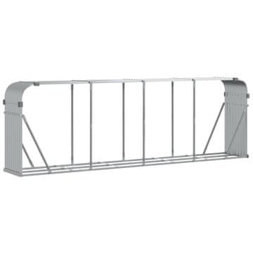 Vidaxl Držač za cjepanice srebrni 300x45x100 cm od pocinčanog čelika