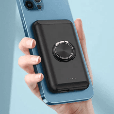 BOT Magnetna bežična power bank P9 5000 mAh crna