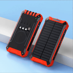 BOT Solarna power banka SP5 1 panel 20000mAh s kablovima crvena