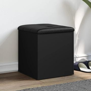 Vidaxl Klupa za odlaganje crna 42x42x45 cm materijal na bazi drveta