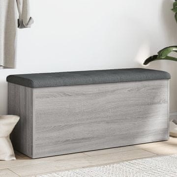 Vidaxl Klupa za odlaganje, siva sonoma hrast, 102 x 42 x 45 cm