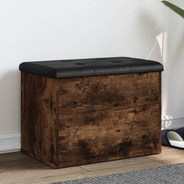 Vidaxl Klupa za odlaganje dimljeni hrast 62x42x45 cm
