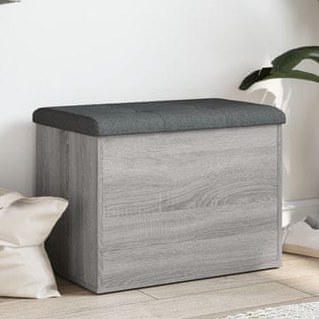 Vidaxl Klupa za odlaganje siva, hrast sonoma, 62x42x45 cm